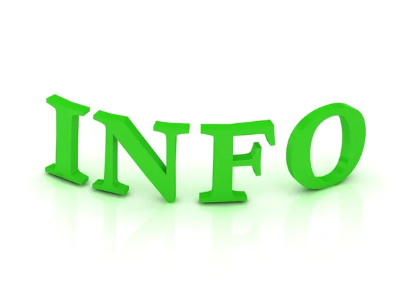 Znak informacji z zielone litery — Zdjęcie stockowe