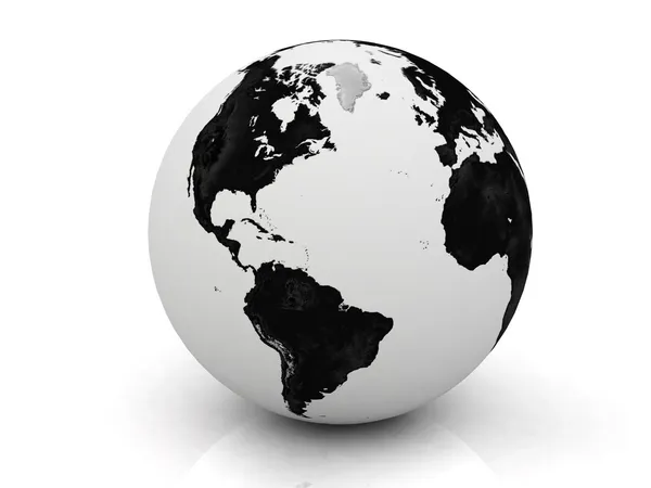 Fekete-fehér globe — Stock Fotó