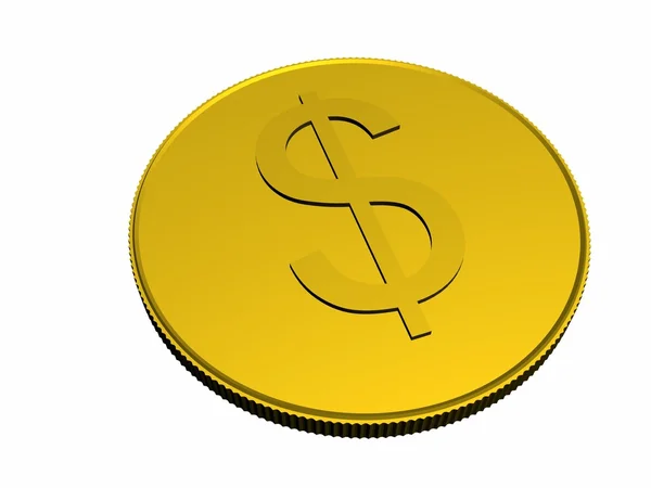 Uma moeda de ouro — Fotografia de Stock