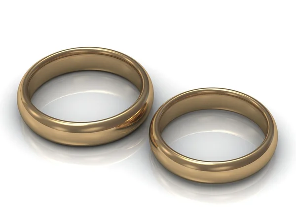 Yeni evliler için altın evlilik yüzüğü. — Stok fotoğraf