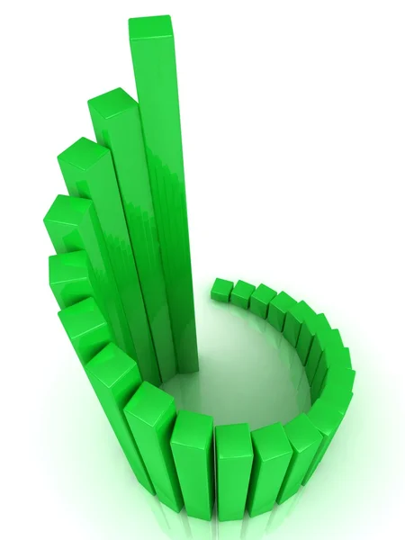 Grünes Kreisdiagramm — Stockfoto