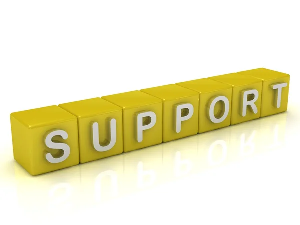The cubes of gold: SUPPORT — Stock Photo, Image