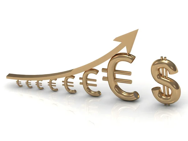 Ilustração do aumento dos lucros euro — Fotografia de Stock