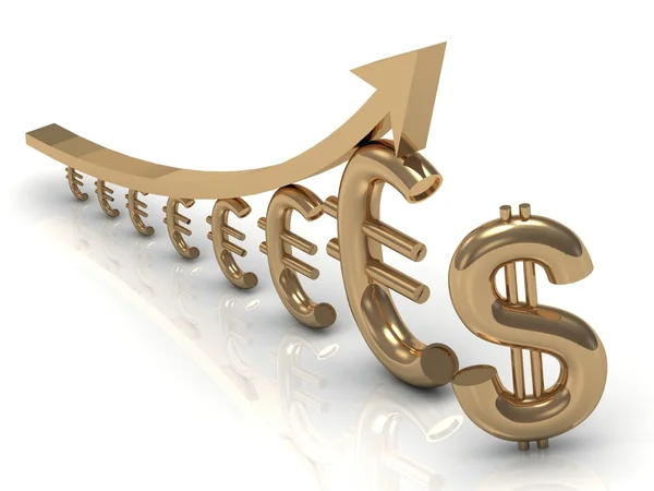 Profit chart euros — Stock Photo, Image