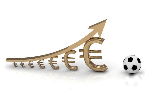 UEFA Cup and chart the growth of the euro — Stock Photo, Image