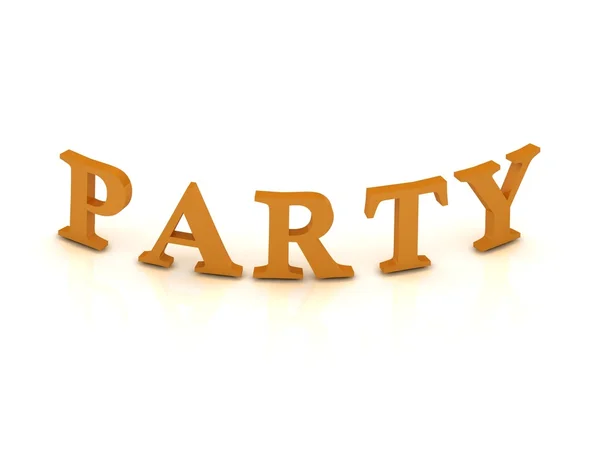 PARTY sign with orange letters — Stock Photo, Image