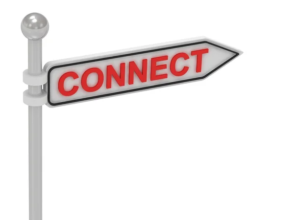 CONNECT arrow sign with letters — Stock Photo, Image