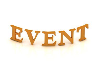 EVENT sign with orange letters clipart