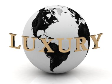 LUXURY abstraction inscription around earth clipart