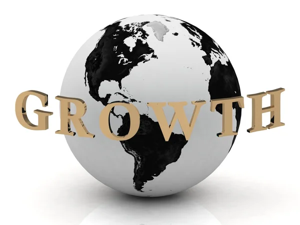 GROWTH abstraction inscription around earth — Stock Photo, Image