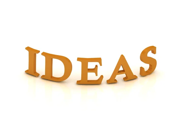 IDEAS sign with orange letters — Stock Photo, Image
