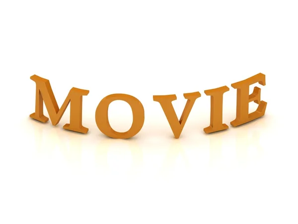 MOVIE sign with orange letters — Stock Photo, Image