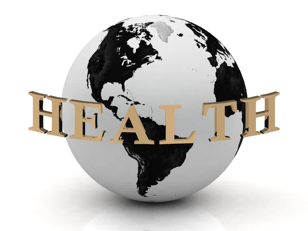 HEALTH abstraction inscription around earth — Stock Photo, Image