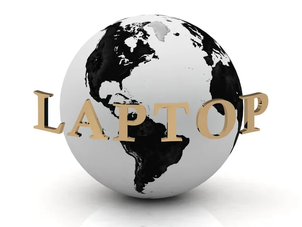 Laptop soyutlama yazıt dünya çapında — Stok fotoğraf
