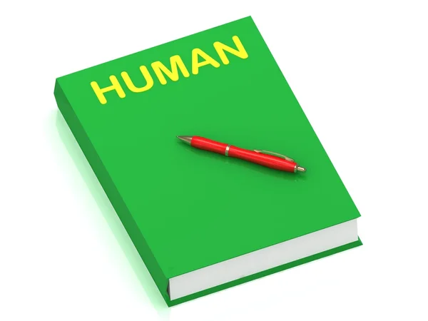 Inscrição HUMANA no livro de capa — Fotografia de Stock