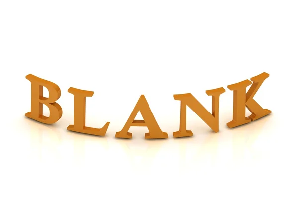 Segno BLANK con lettere arancioni — Foto Stock