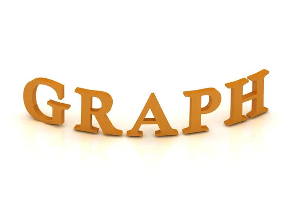 Symbol Graph s oranžovými písmeny — Stock fotografie