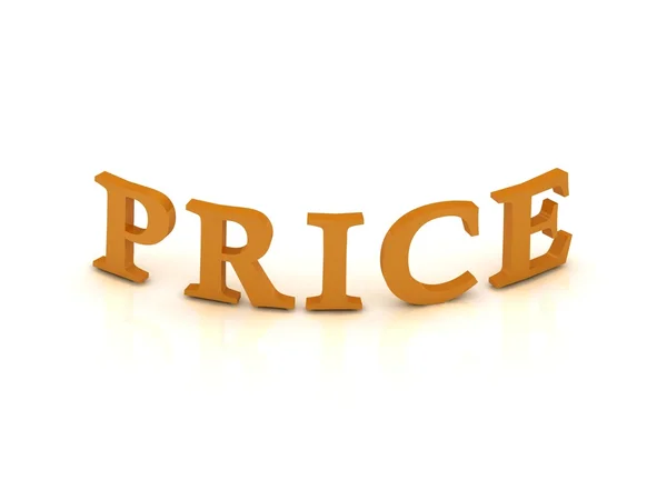 Fiyat işareti ile turuncu harfler — Stok fotoğraf