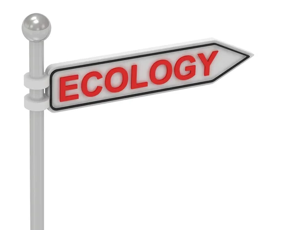 Ecologie pijl teken met letters — Stockfoto