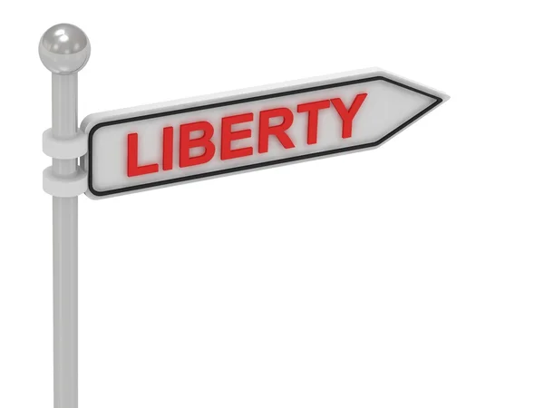 Freiheitszeichen mit Buchstaben — Stockfoto