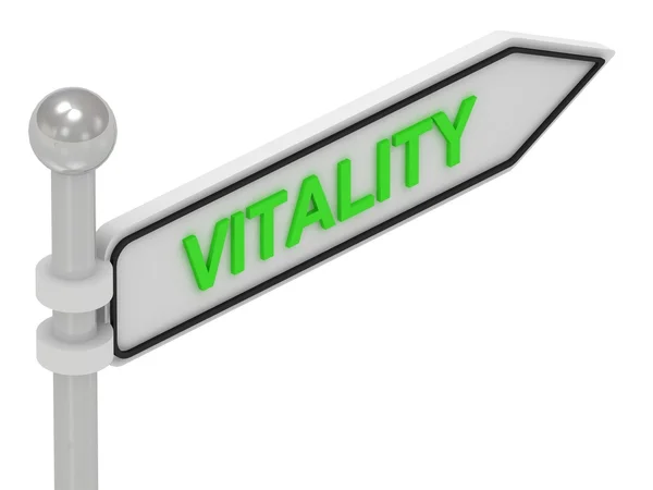 VITALITY arrow sign with letters — Stock Photo, Image
