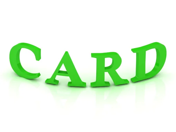 Panneau CARD avec lettres vertes — Photo