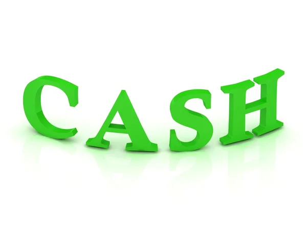 Contant geld bord met groene letters — Stockfoto