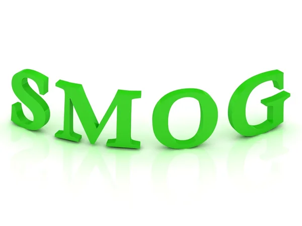 SMOG sinal com letras verdes — Fotografia de Stock