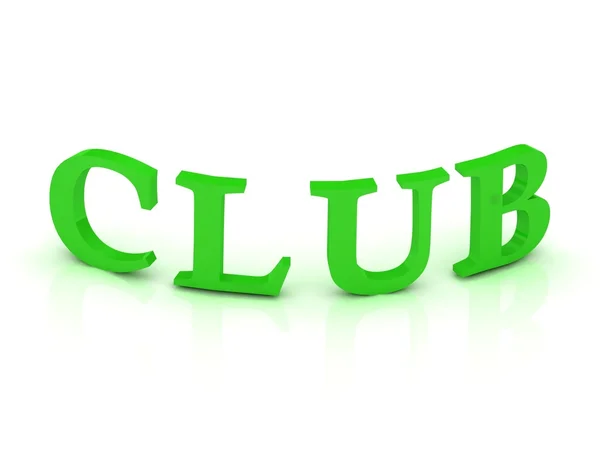 Знак CLUB с зелеными буквами — стоковое фото