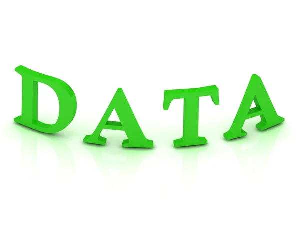 Data tecken med gröna bokstäver — Stockfoto
