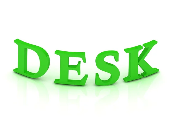 Stůl symbol s zelenými písmeny — Stock fotografie