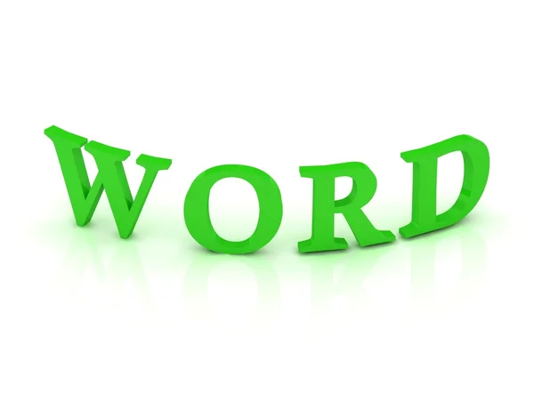 Знак WORD з зеленими літерами — стокове фото