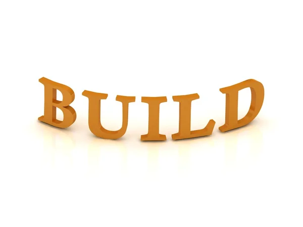 BUILD sign with orange letters — Stock Photo, Image