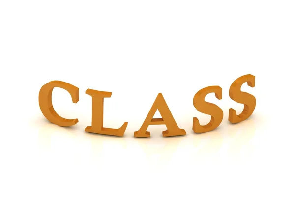 Señal de clase con letras naranjas — Foto de Stock