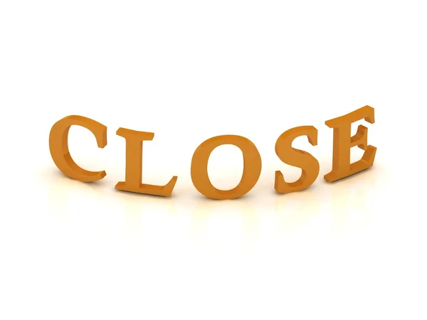 CLOSE sign with orange letters — Stock Photo, Image