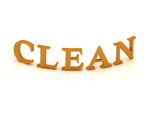 Знак CLEAN з помаранчевими літерами — стокове фото