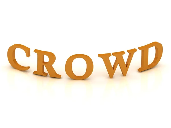 Знак CROWD з помаранчевими літерами — стокове фото