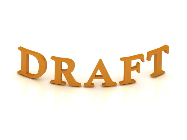 DRAFT sign with orange letters — Stock Photo, Image