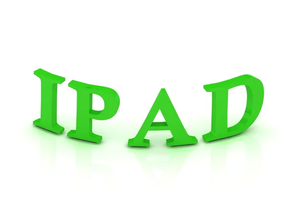 IPAD знак с зелеными буквами — стоковое фото