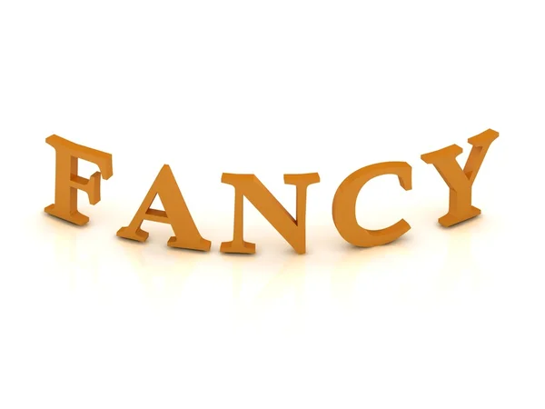 Sinal de FANCY com letras laranja — Fotografia de Stock