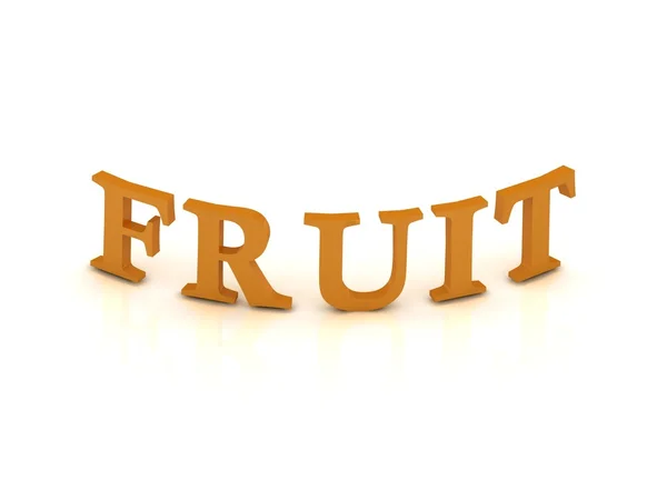 stock image FRUIT sign with orange letters