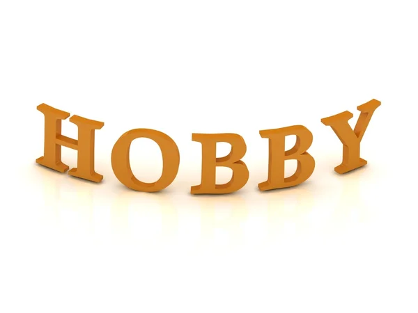 HOBBY sign with orange letters — Stock Photo, Image