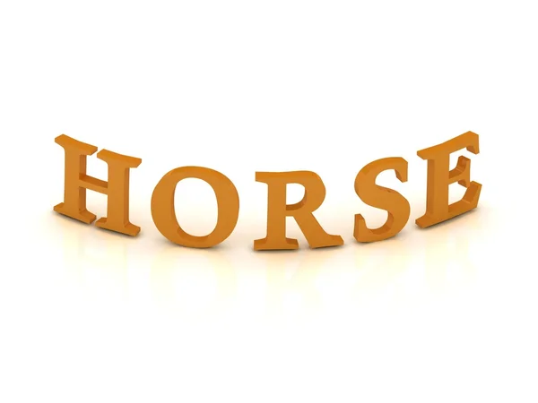 HORSE sign with orange letters — Stock Photo, Image