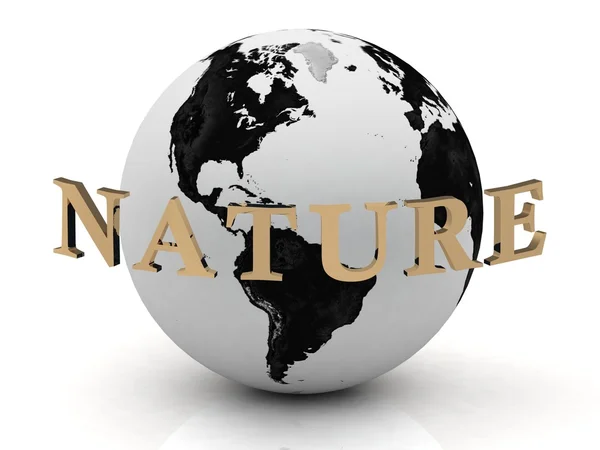 Natuur abstractie inscriptie rond de aarde — Stockfoto