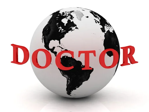 DOCTOR abstraction inscription around earth — Stock Photo, Image