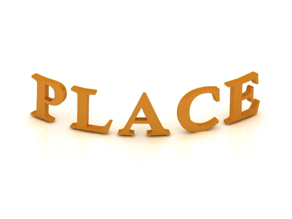 PLACE sign with orange letters — Stock Photo, Image