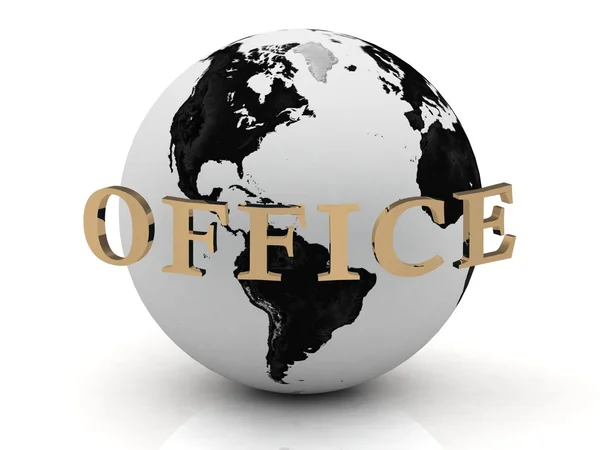 Office absztrakció felirat a Föld körül — Stock Fotó