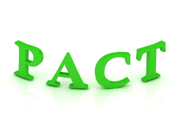 PACT sign with green letters — Stock Photo, Image