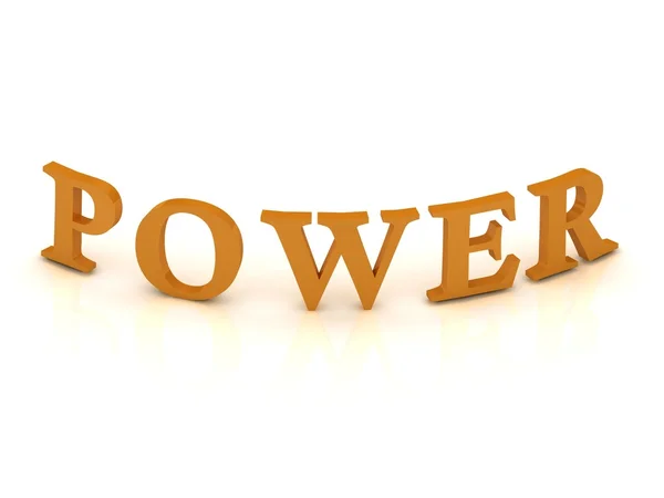 POWER sign with orange letters — Stock Photo, Image