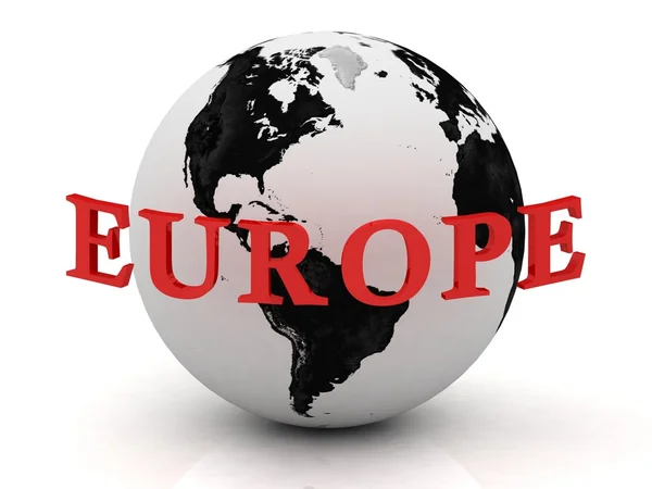 Europa abstrakcja napis wokół Ziemi — Zdjęcie stockowe